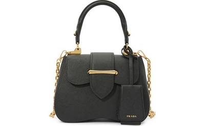 Prada Sidonie Mini Hand Bag In Black