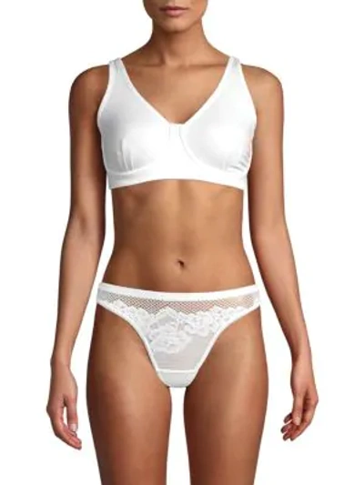 Natori Convertible Underwire Sports Bra In White