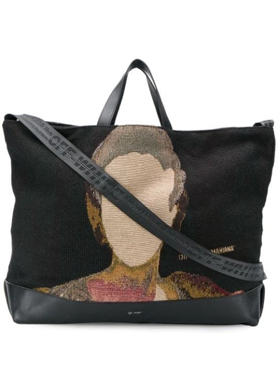 Off-white Mariana Portrait Tote Bag - Black