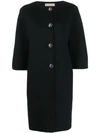 Marni Single Breasted Coat In Black