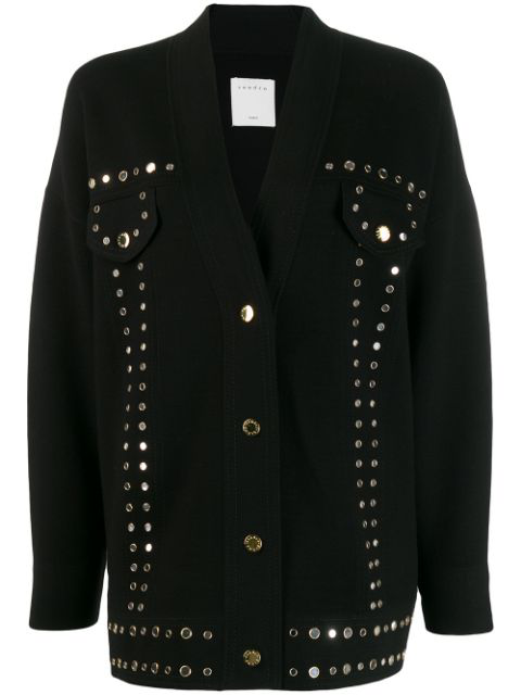 sandro studded cardigan