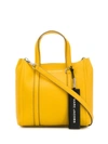 Marc Jacobs Engraved Logo Tote In Yellow