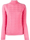 Blumarine Dogtooth Sweatshirt In 00146 Rosa