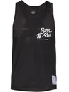Satisfy Born To Run Print Perforated Vest In Black