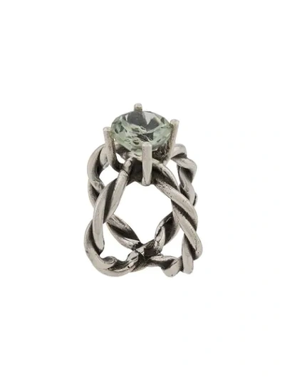 Innan Royal Green Universe Ring In Silver