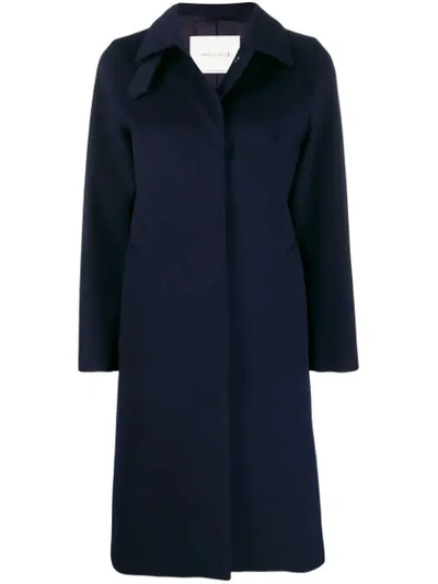 Mackintosh Dunkeld Navy Storm System Wool 3/4 Coat | Lm-1018f In Blue