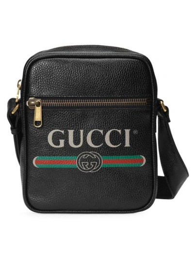 Gucci Black Vintage Logo Cross Body Bag In Brown
