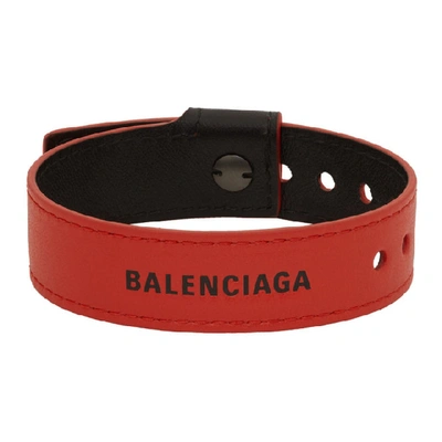 Balenciaga Party Leather Bracelet In 6512 Vivred