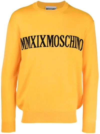 Moschino Sweatshirt Mit Logo In Yellow
