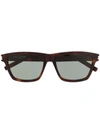 Saint Laurent Classic Sl 51 Sunglasses In Brown