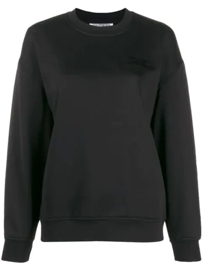 Courrèges Embroidered Logo Sweatshirt In Black
