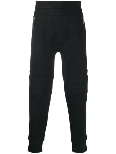 Neil Barrett Biker Ottoman Stripe Sweatpants In Black