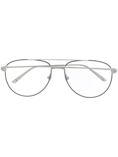 Cartier Santos De  Glasses In Silver