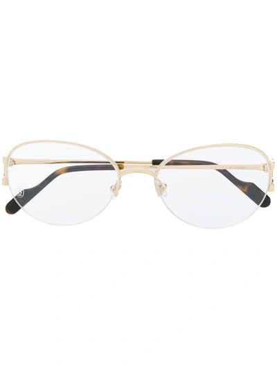 Cartier C Décor Glass Frames In Gold