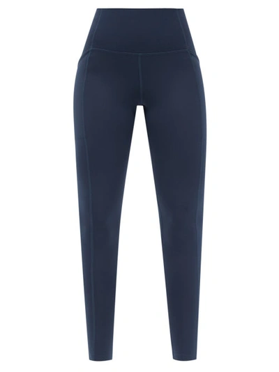 Girlfriend Collective High-rise Pocketed Leggings In Midnight