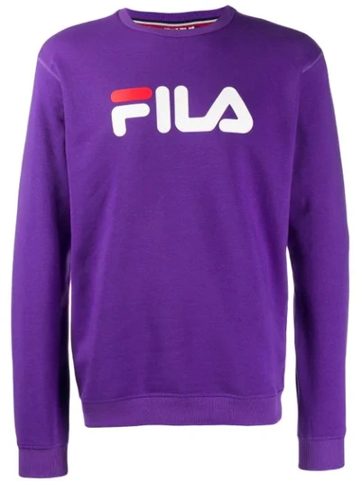 Fila Logo Sweatshirt In Purple