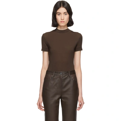 The Row Brown Elan T-shirt In Esp Espress