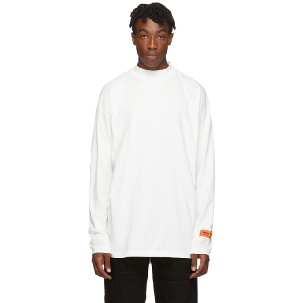 Heron Preston White Style Long Sleeve T-shirt In 0201 Whtwht | ModeSens