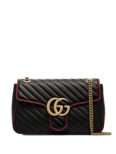 Gucci Gg Marmont 20 Medium Shoulder In Black