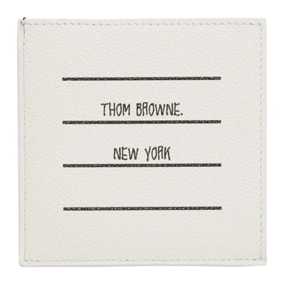 Thom Browne Paper Label Cardholder In 001 Black