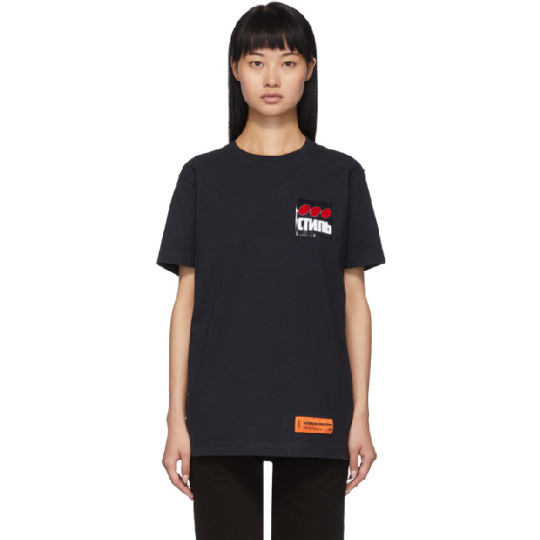 Heron Preston Black Style Dots T-shirt In Offblack | ModeSens