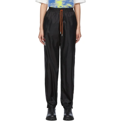 Heron Preston Black Nylon Track Pants In Black Multi