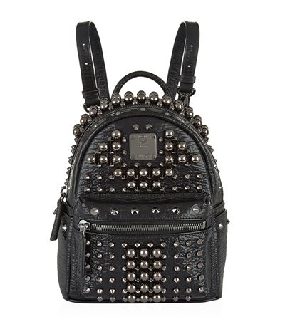 Mcm Small Stark Pearl Stud Backpack In Black | ModeSens
