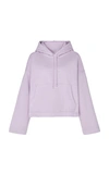 Acne Studios Joghy Logo-embossed Cotton-jersey Hooded Sweatshirt In Purple