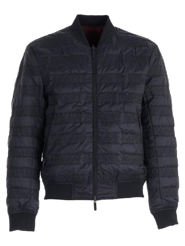 Emporio Armani Blouson Jacket In Blu Bordeaux | ModeSens