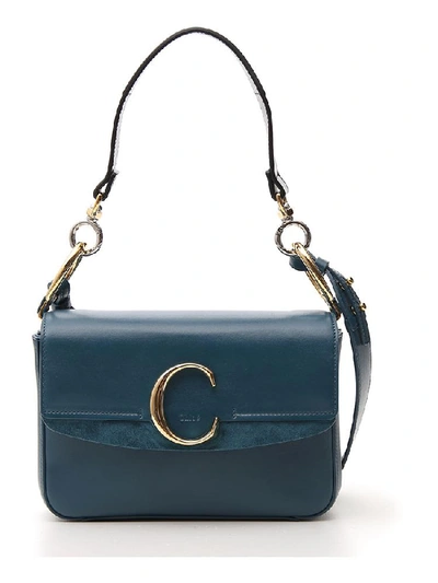 Chloé C Shoulder Bag In Blue