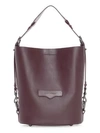 Rebecca Minkoff Utility Convertible Leather Bucket Bag In Burgundy
