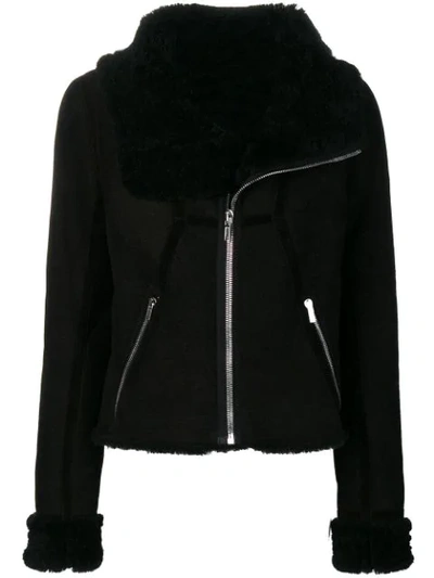 Rick Owens Biker Jacket In Black