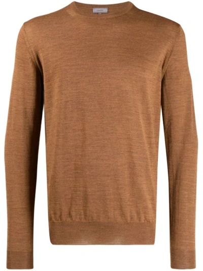 Lanvin Round Neck Sweater In Brown