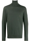 Lanvin Roll Neck Sweater In Green