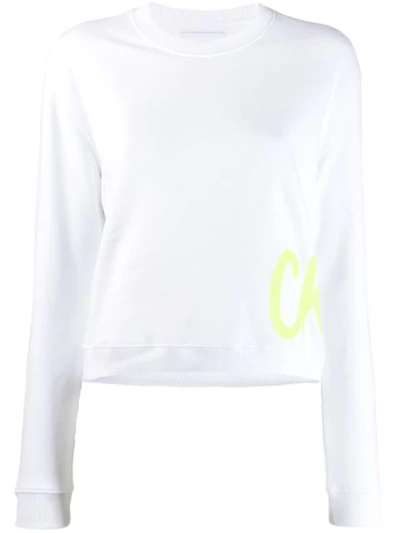 Calvin Klein Jeans Est.1978 Logo Sweatshirt In White