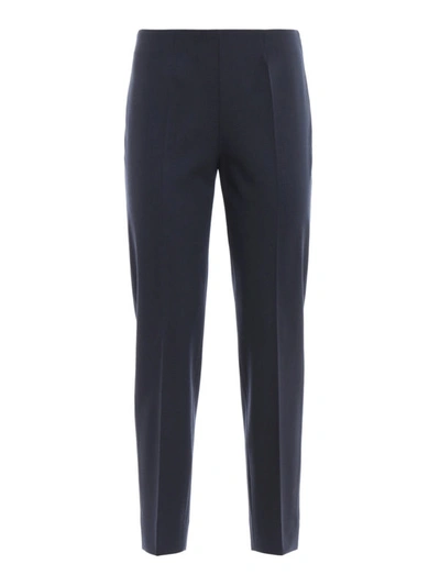 Piazza Sempione Honia Blue Stretch Wool Trousers