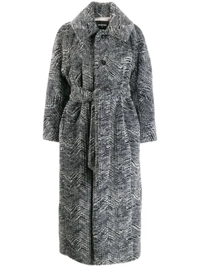Dsquared2 Mid-length Belted Coat In Grey
