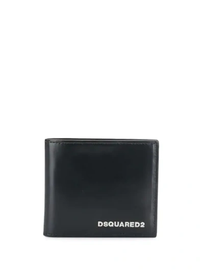 Dsquared2 Classic Logo Leather Wallet In Black