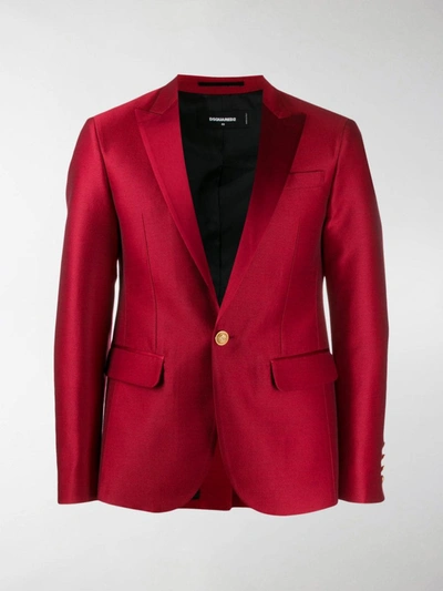 Dsquared2 Tailored Blazer Jacket In Red