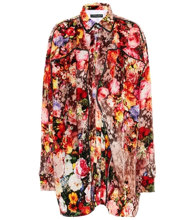 Y/project Floral Velvet Shirt In Multicoloured