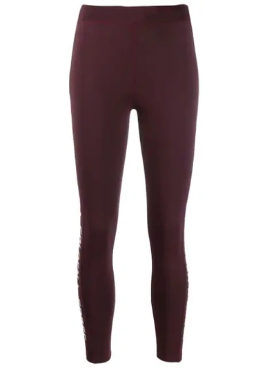 Golden Goose Leggings Nori In Burgundy In Red