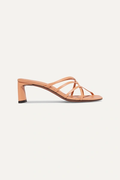Neous Mannia Leather Sandals In Beige