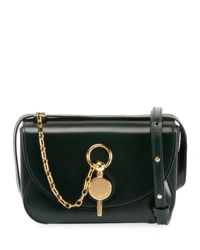 Jw Anderson Mini Keys Leather Crossbody Bag In Green