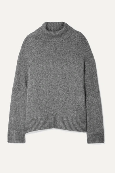 Co Chunky Knit Turtleneck Sweater In Gray
