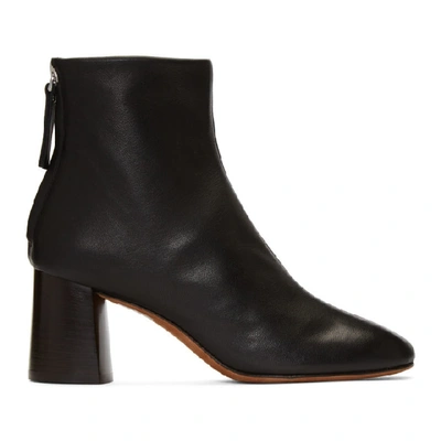 3.1 Phillip Lim Nadia Soft Leather Block-heel Booties In Black