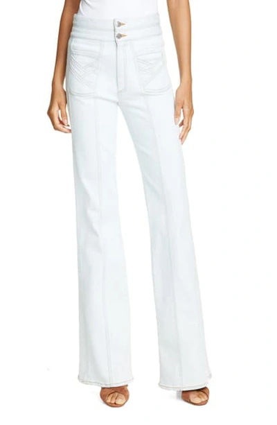 Veronica Beard Farrah 11" Rise Wide-leg Jeans In Belize