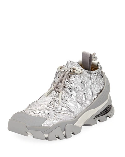 Calvin Klein 205w39nyc Men's Carsdat 8 Space Blanket Trainer Sneakers In Silver