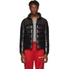 Moncler Bruel Logo-embroidered Quilted Down Coat In Black