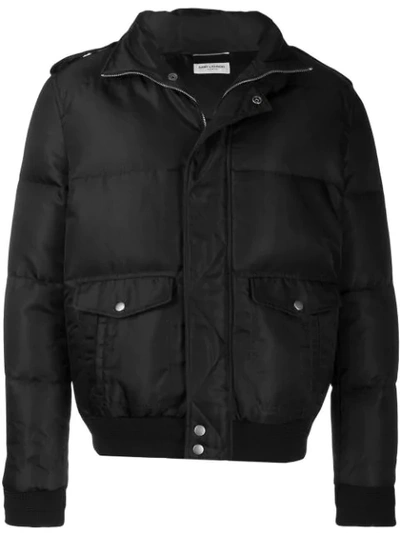 Saint Laurent Down-filled Technical-shell Jacket In Black
