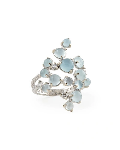 Paul Morelli Aquamarine & White Diamond Bubble Cluster Ring